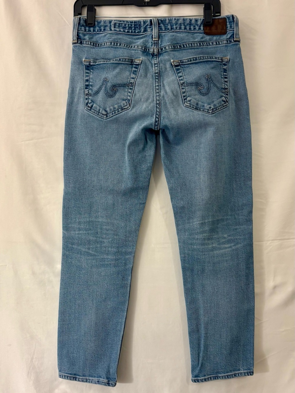 AG Adriano Goldschmied Women's Light Blue Cropped Jeans